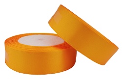 Лента атласная 2,5 см Оранжевый 23 м