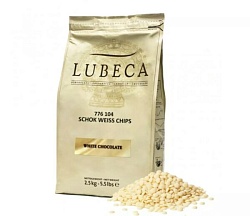 LUBECA Шоколад белый в галлетах "Шоко-Вайс 33%" 2,5 кг
