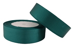 Лента атласная 2,5 см Изумрудный 23 м