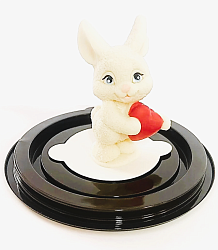 Фигурка из шоколадной глазури Зайка с сердечком 8,5*5см, цветная