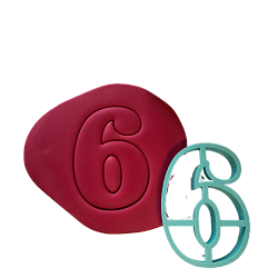 Вырубка для пряников "6" 10 см