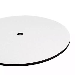 Подложка сатин для торта двусторонняя с отверстием белая 26 см, толщина 6 мм