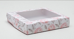 Коробка складная  20 см*20 см*4 см "Flowers"